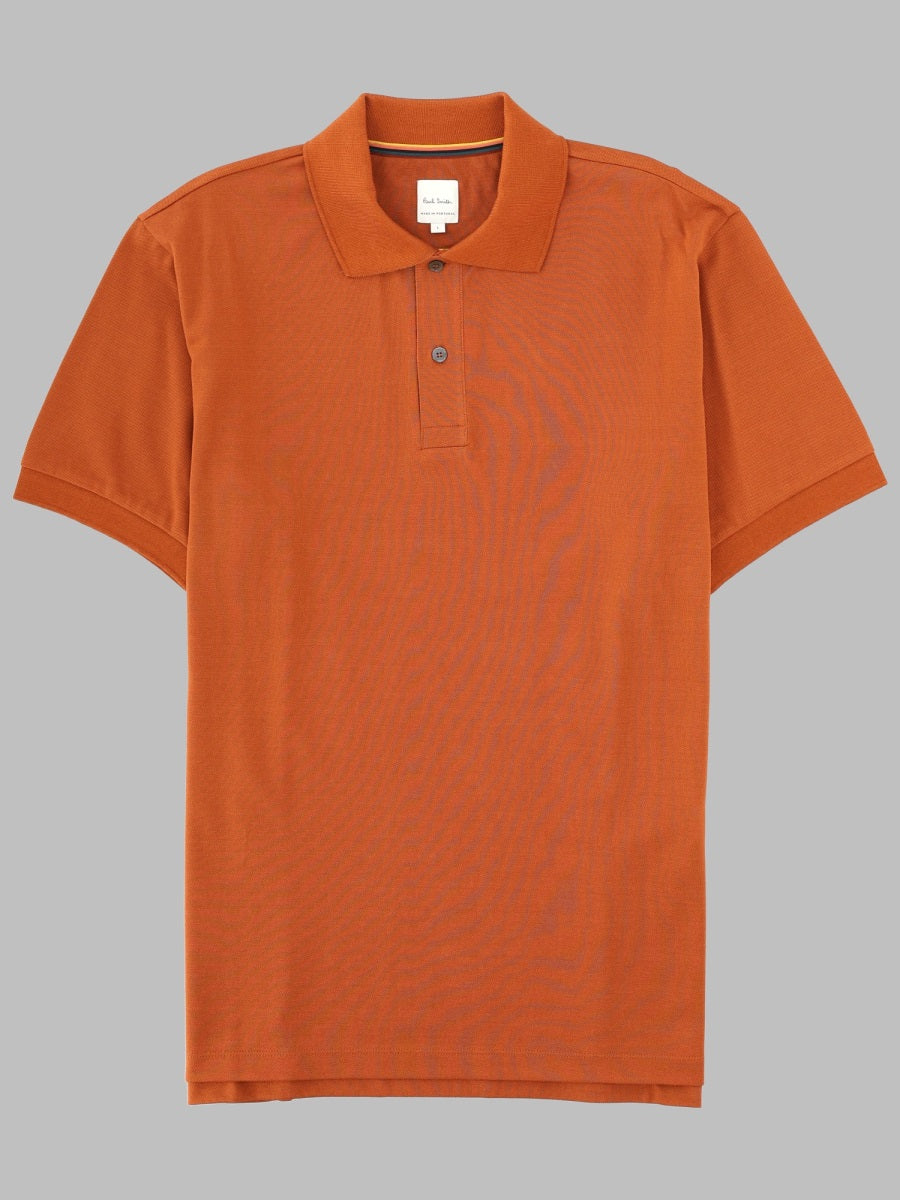 Polo Shirt Artist Stripe Orange Cotton