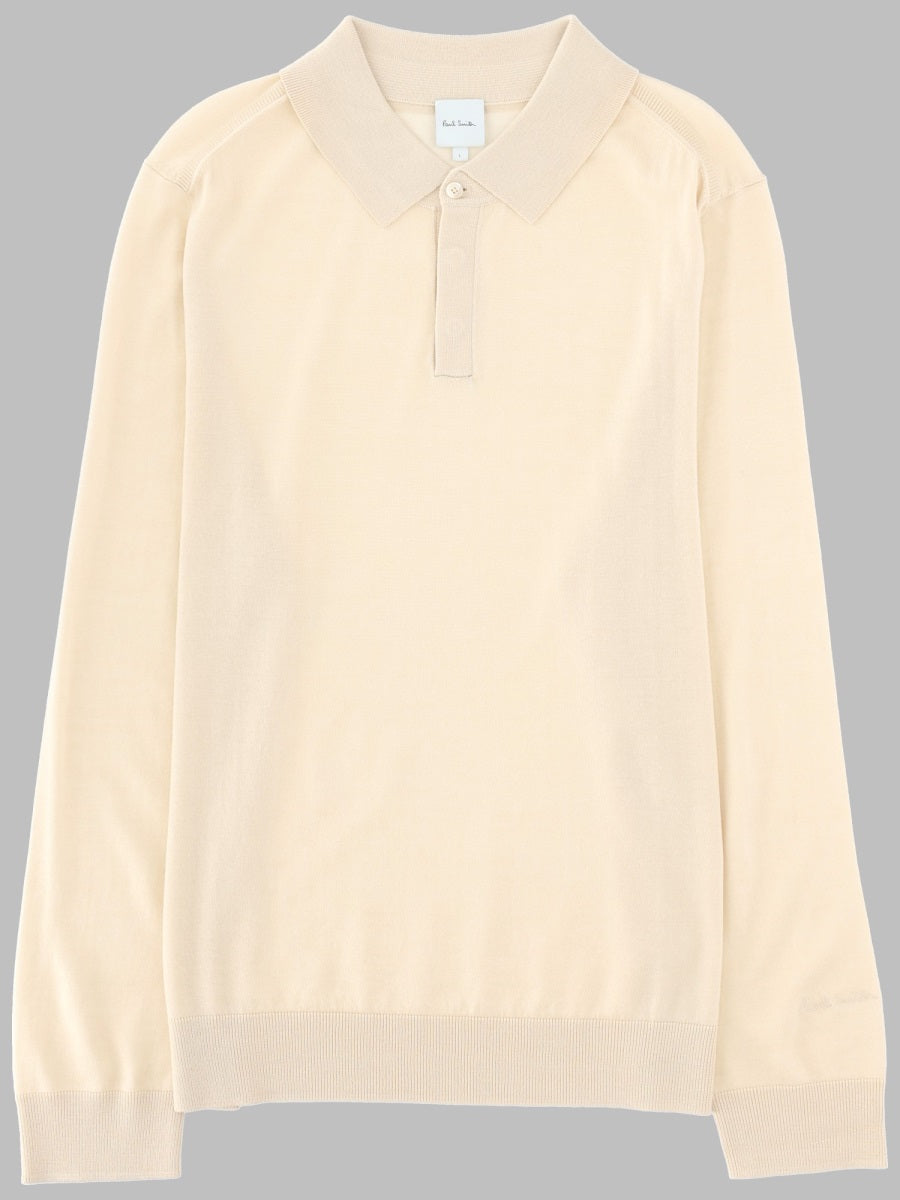 Polo Shirt Merino Wool Beige