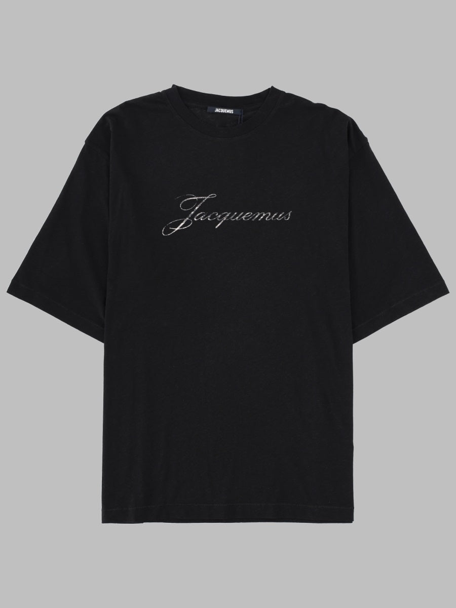 T-Shirt With Logo Black Organic Cotton T-shirts