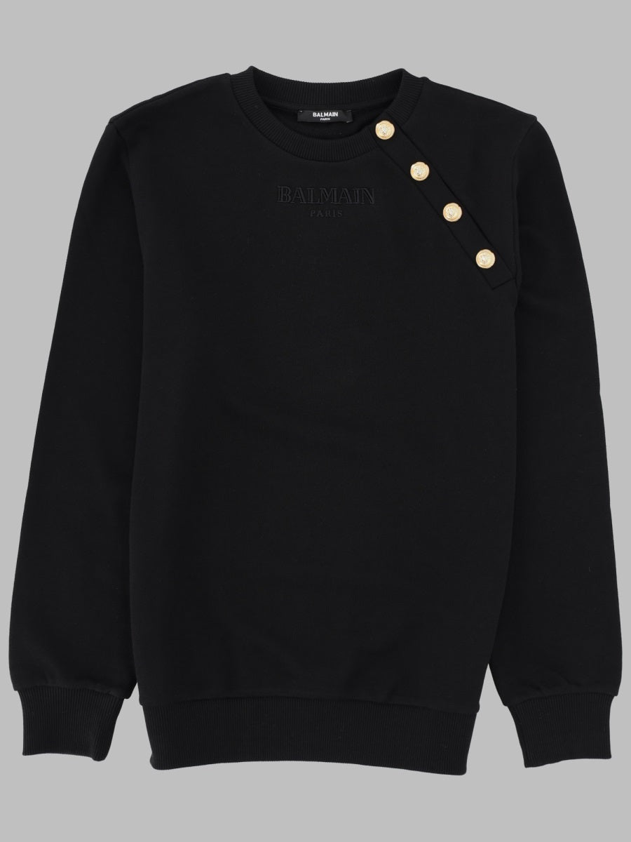 Mens Sweatshirt Black Cotton Sweatshirts