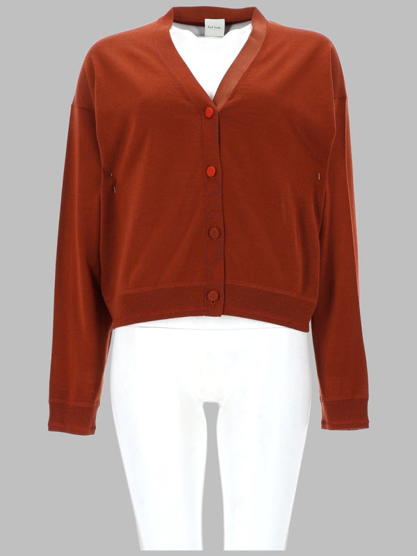 Wool Cardigan Orange Merino Jumpers