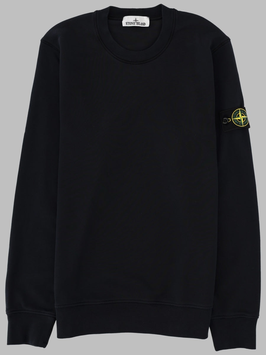 Sweatshirt With Logo Patch Blue Cotton Sweatshirts