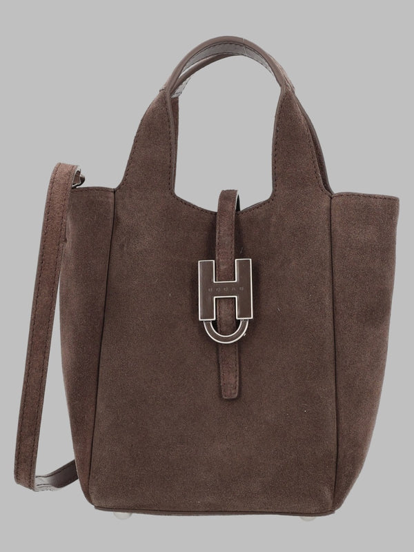 Mini Shopping Bag Brown Leather Handbags