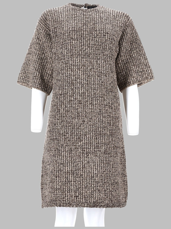 Tweed Dress Brown Wool