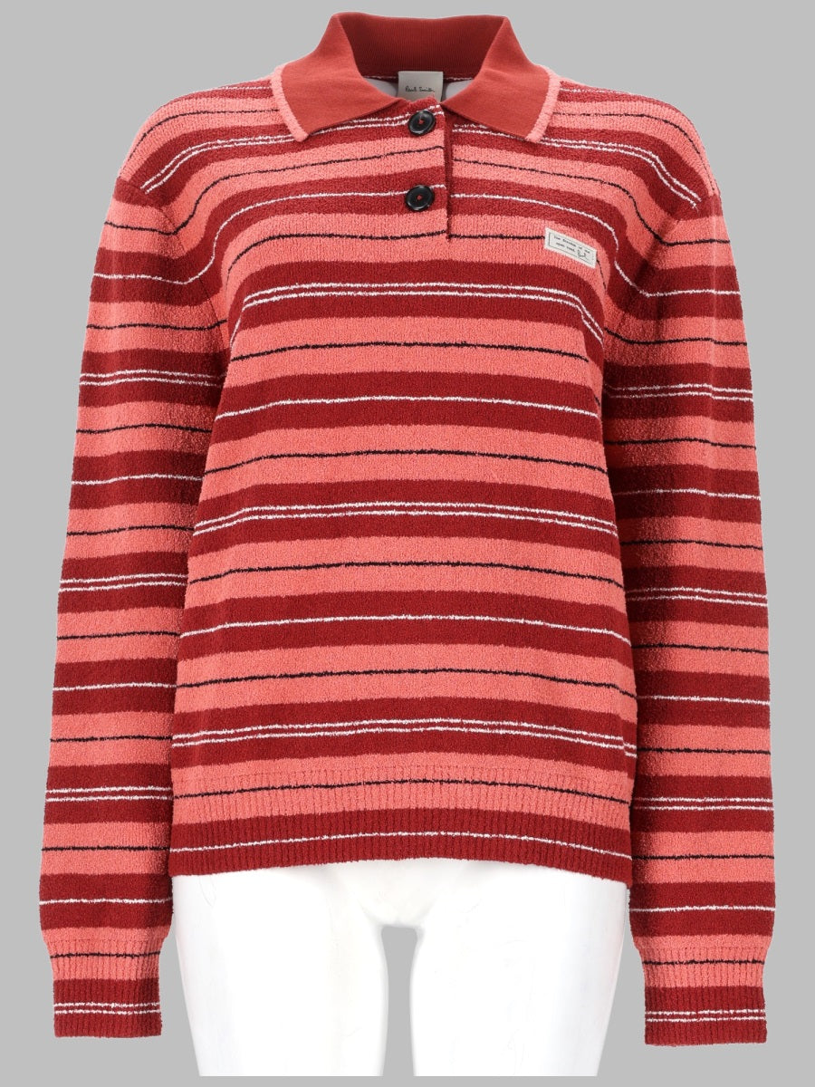 Rugby Jumper Bouclé Pink Cotton Nylon Jumpers
