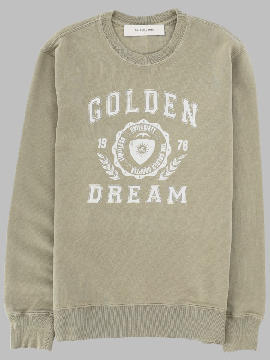 Sweatshirt Regular Fit Beige Cotton Sweatshirts