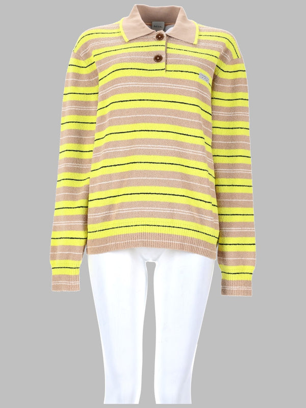 Rugby Jumper Bouclé Yellow Cotton Jumpers
