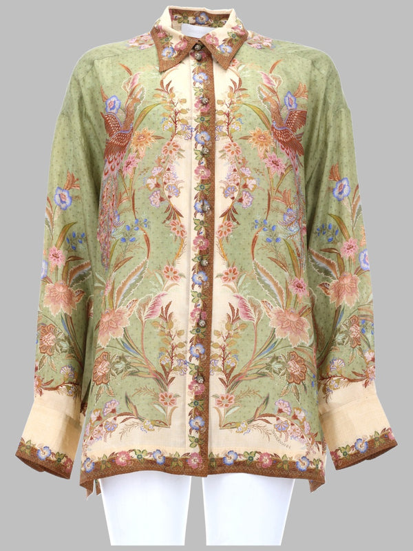 Shirt Indra Green Silk