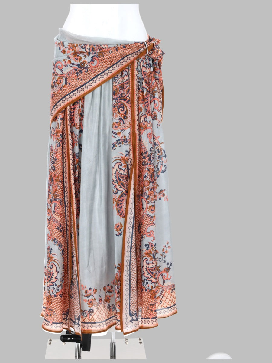 Skirt Aster With Silk Scarf Detail Multicolour