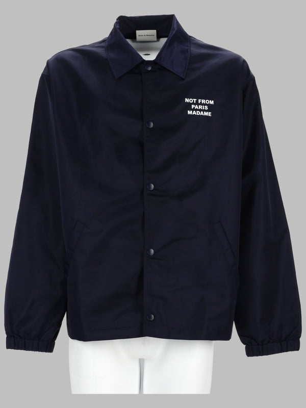 Jacket Slogan Blue Nylon