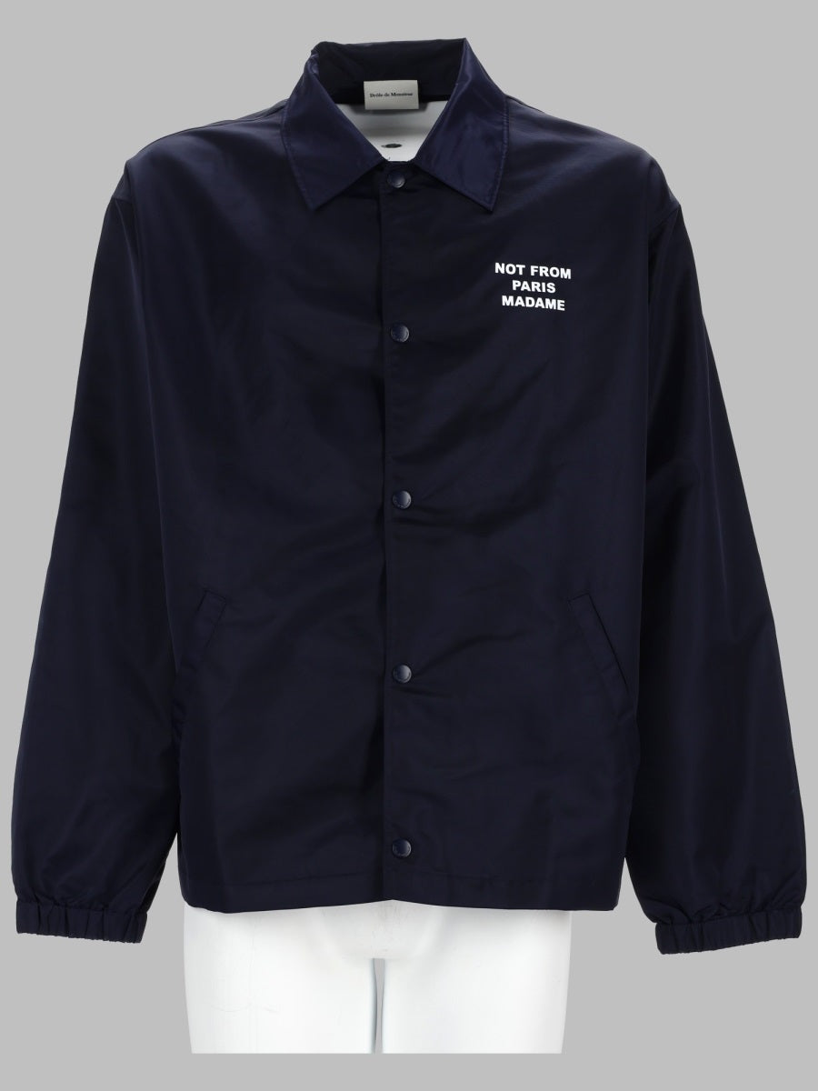 Jacket Slogan Blue Nylon