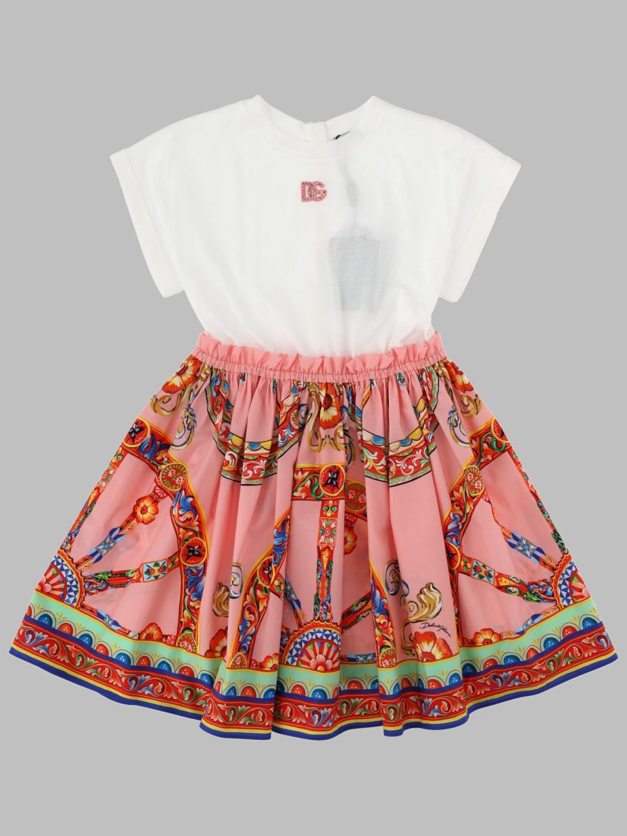 Dress Short-Sleeve Multicolour Cotton