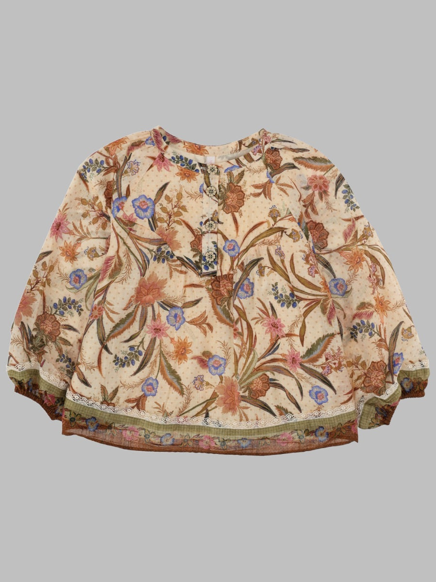 Top Indra Multicolour Cotton Shirt