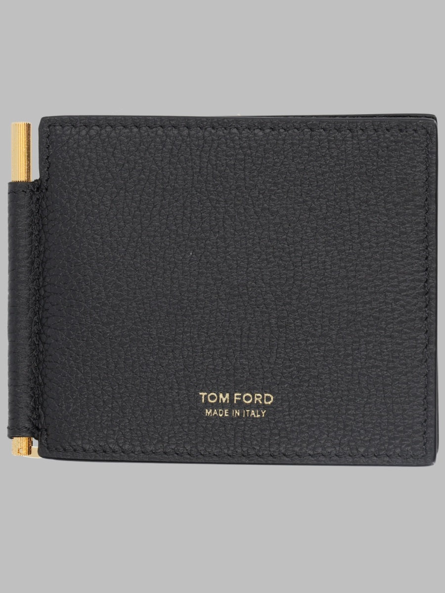 Bi-Fold Leather Card Holder, Black Wallets & Purses