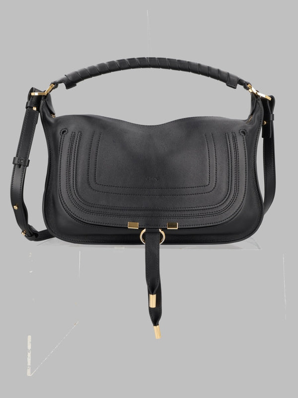 Shoulder Bag Marcie Black Calf Leather