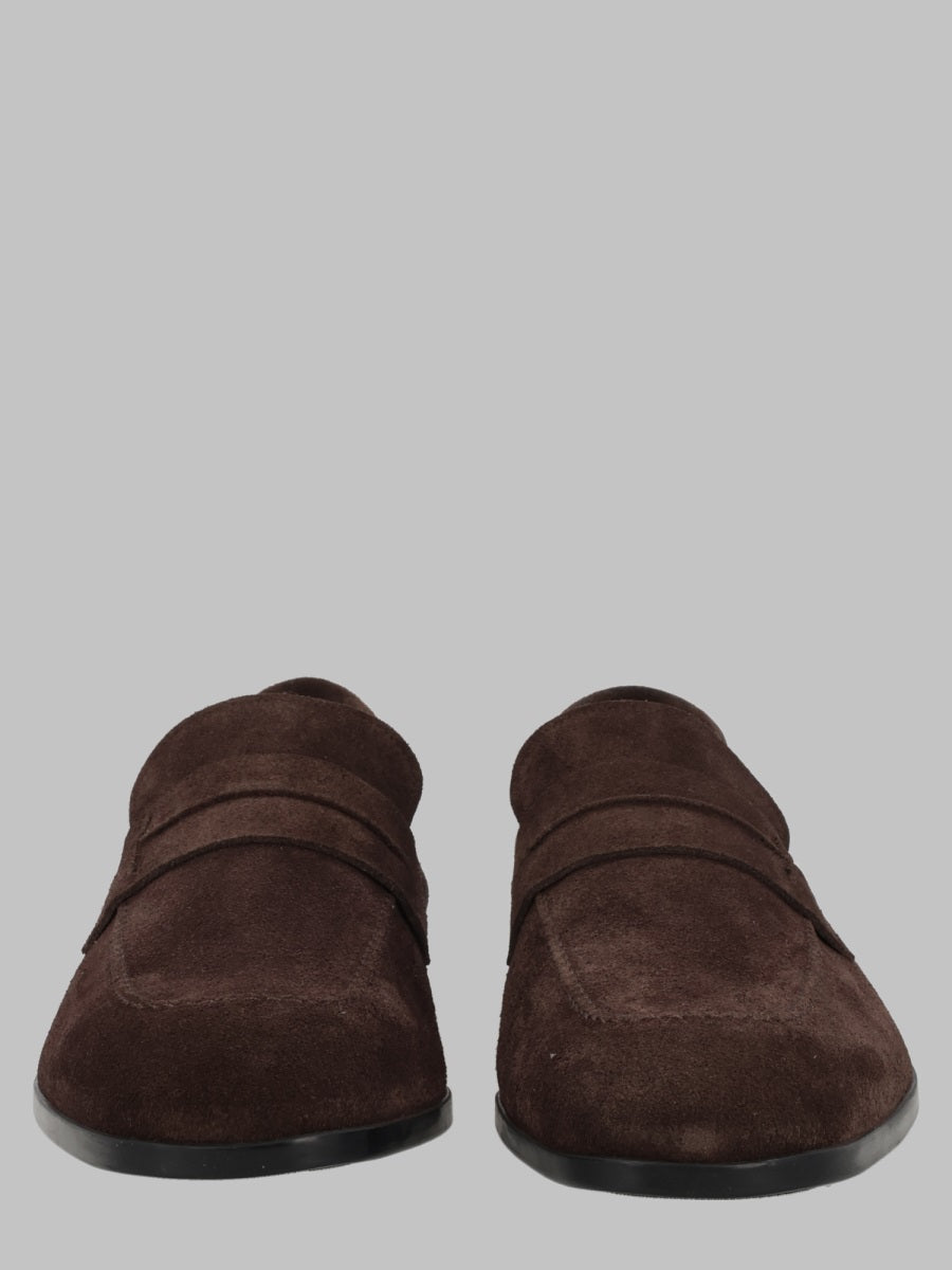 Loafers Sean Penny Suede Brown Leather