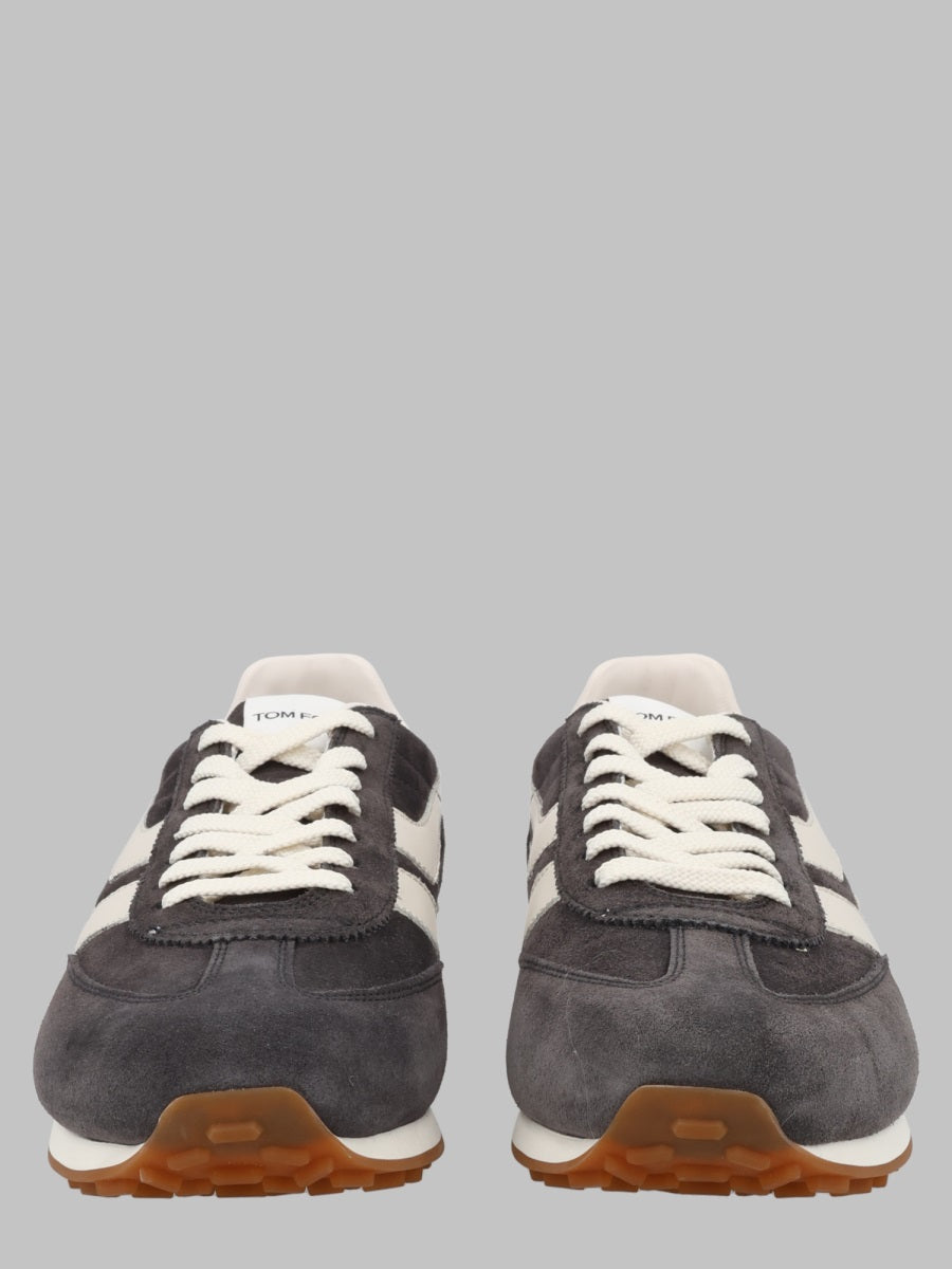 Sneakers Mick Suede Grey Calf Leather Trainers