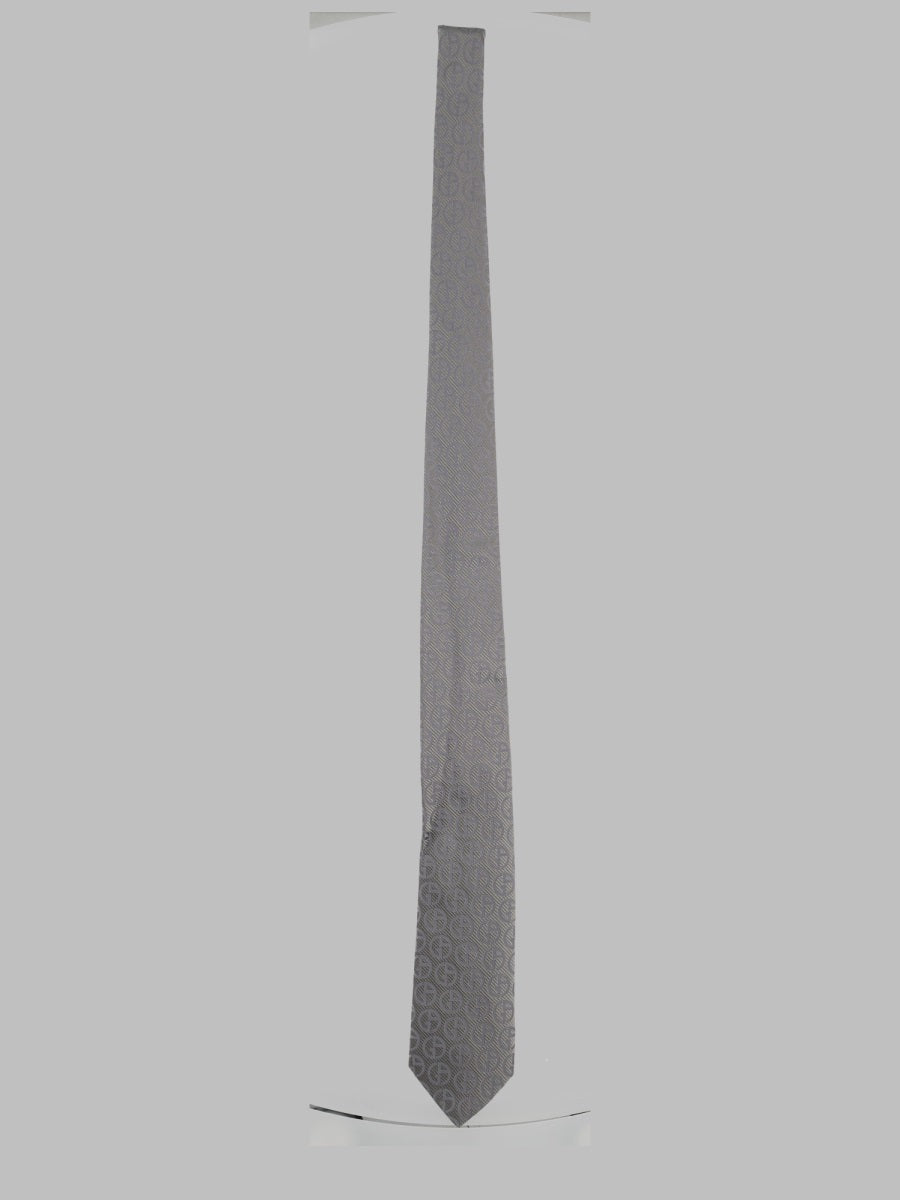 Tie Jacquard Silk Grey Ties & Bow