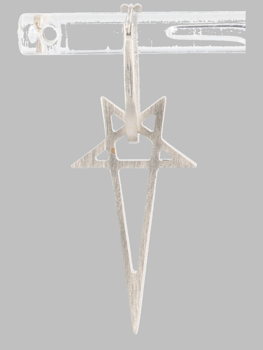 Earring Pentagram Silver Earrings