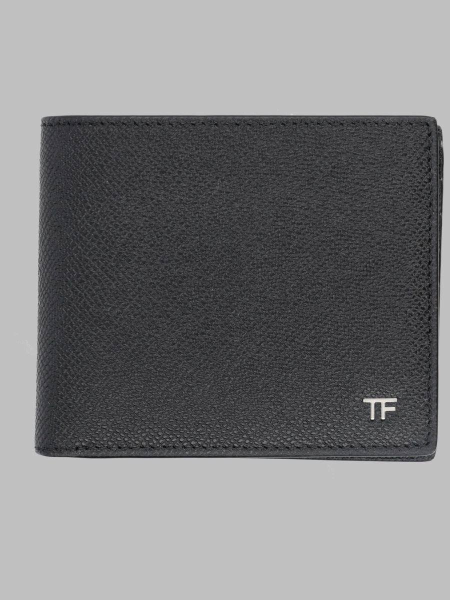 Bi-Fold Leather Wallet Black & Purses