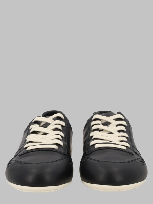 Sneakers Minimal Black Leather Cow Trainers