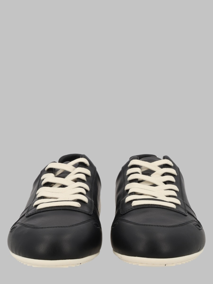 Sneakers Minimal Black Leather Cow Trainers