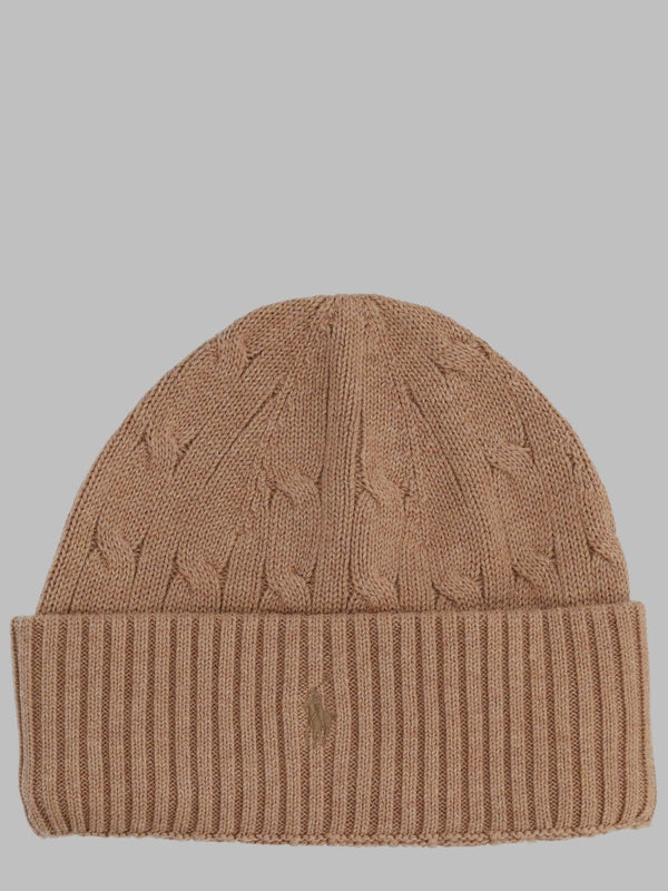 Beanie Hat Beige Cotton