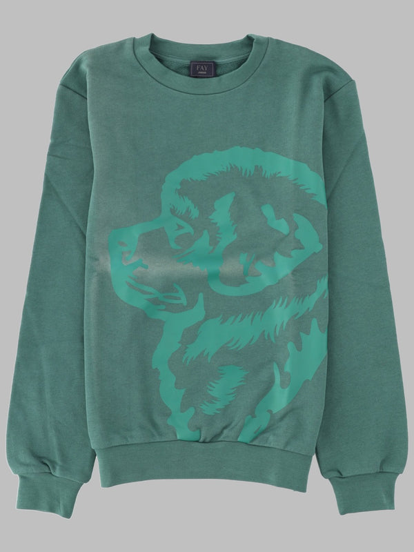 Sweatshirt Green Cotton Sweatshirts