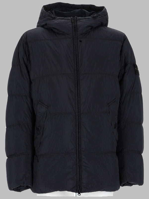 Puffer Jacket Crinkle Reps Blue Polyamide