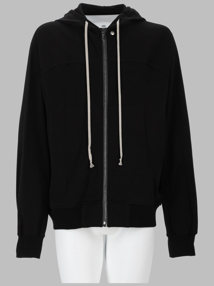 Zip-Up Hoodie Black Cotton T-shirts