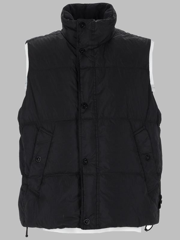 Padded Down Gilet Black Polyamide Waistcoats & Gilets
