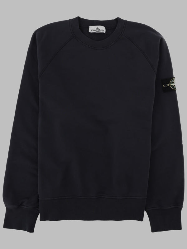 Sweatshirt With Patch Logo Blue Cotton Sweatshirts
