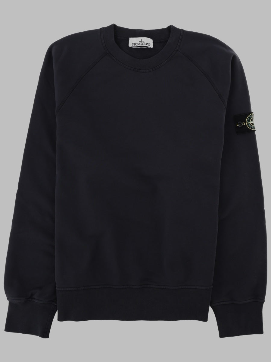 Sweatshirt With Patch Logo Blue Cotton Sweatshirts