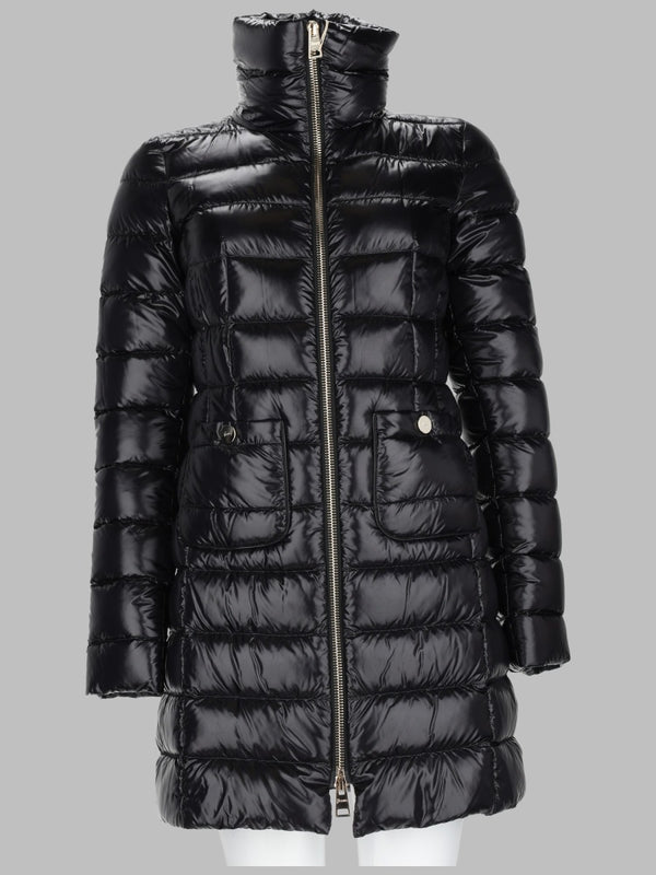 Long Down Jacket Maria Black Polyamide Trench & Raincoats