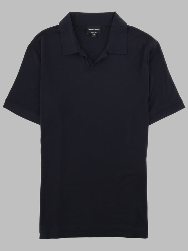 Polo Shirt Stretch Viscose Blue