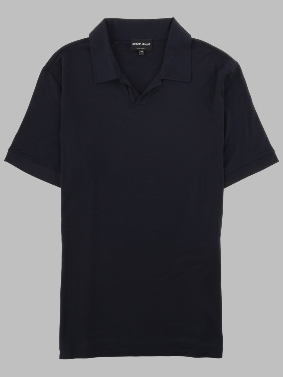 Polo Shirt Stretch Viscose Blue