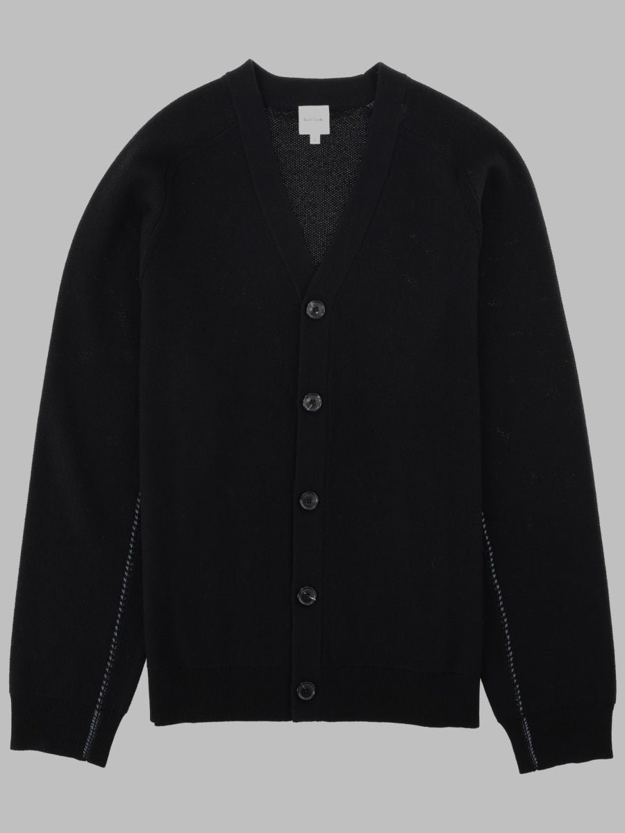 Cardigan Black Merino Wool Jumpers