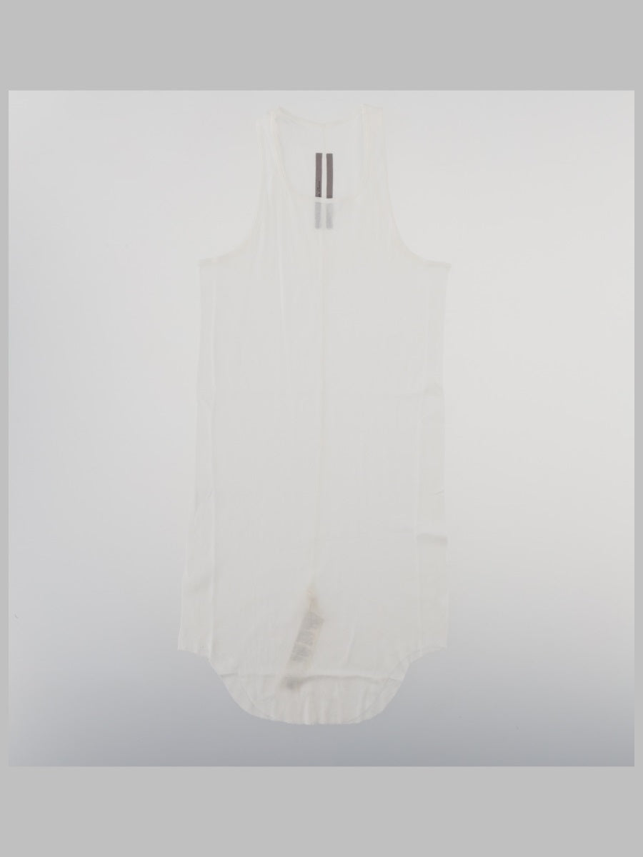 Tank Top Basic Rib White Cotton