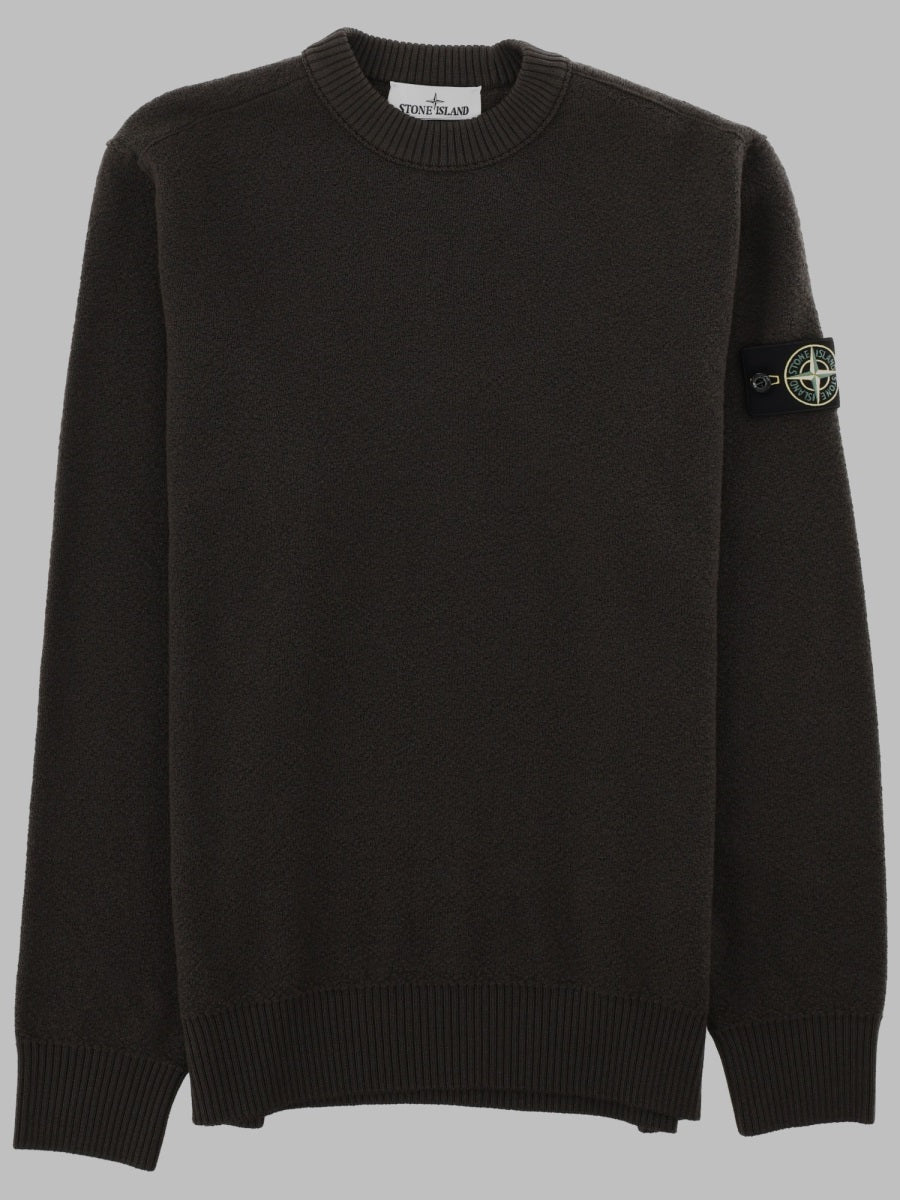 Ribbed Wool Jumper Grey Virgin Jumpers