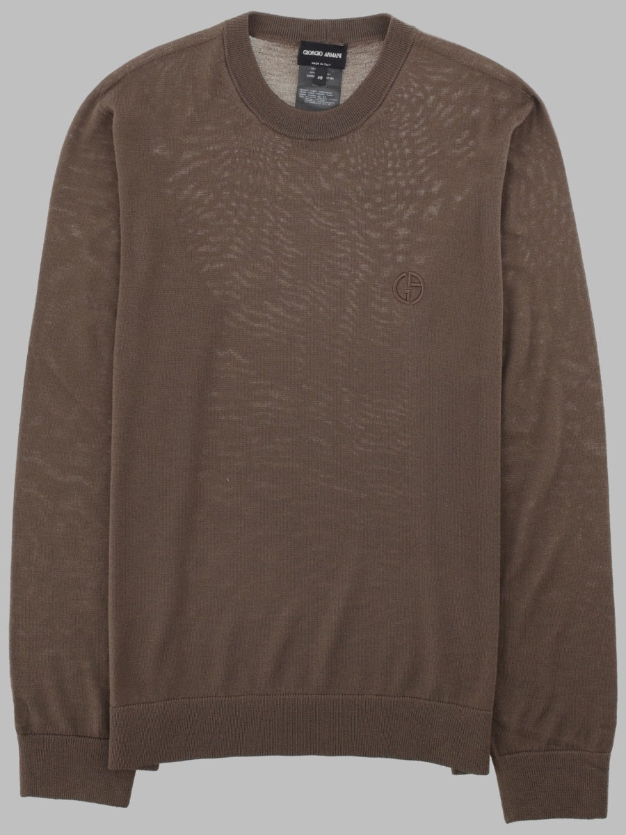 Jumper Virgin Wool Brown Jumpers