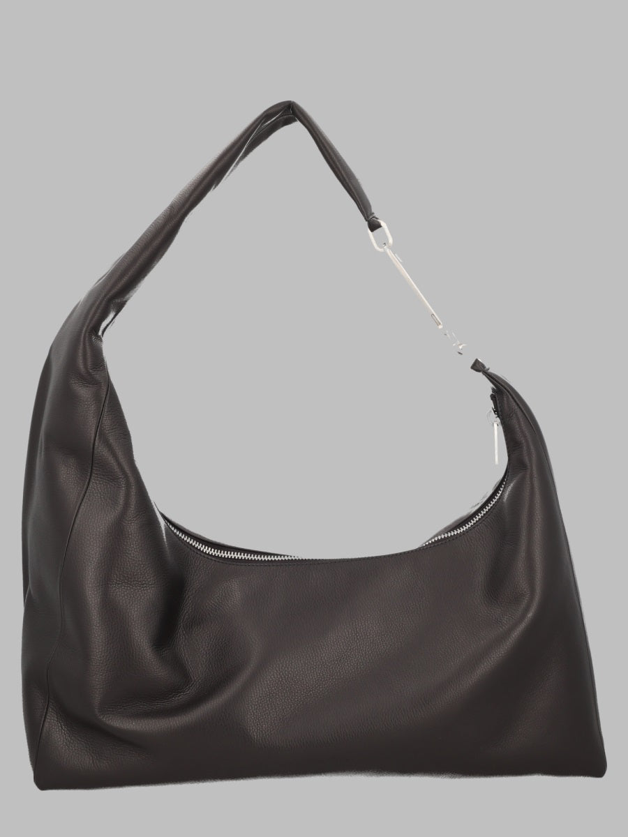 Shoulder Bag Cropped Gemini Black Leather Calf