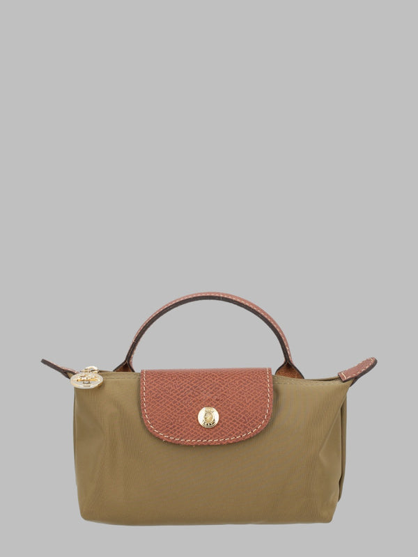Pouch Le Pliage Original Green Polyamide Handbags
