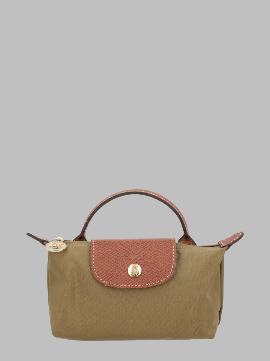 Pouch Le Pliage Original Green Polyamide Handbags