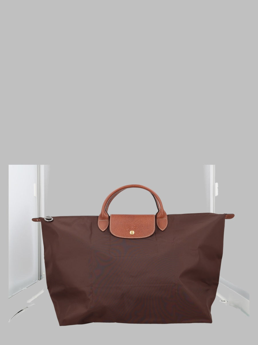 Travel Bag Le Pliage Original Brown Nylon Handbags
