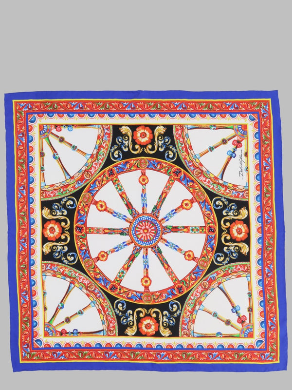Silk Twill Foulard Black Scarf