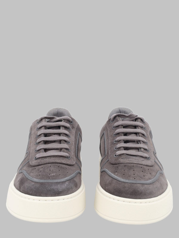 Sneakers Orbit Emboidery Grey Leather Trainers