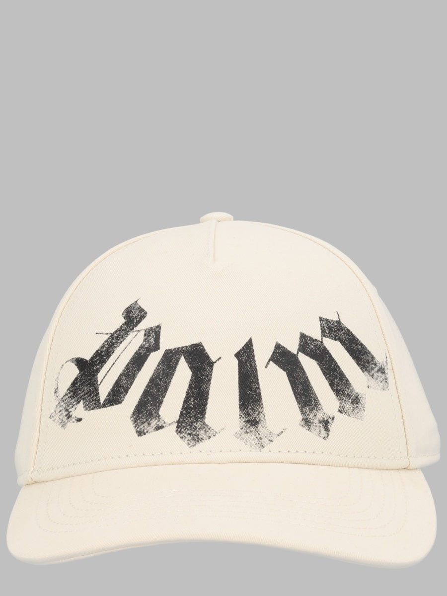 Baseball Hat Maxi Logo White Cotton