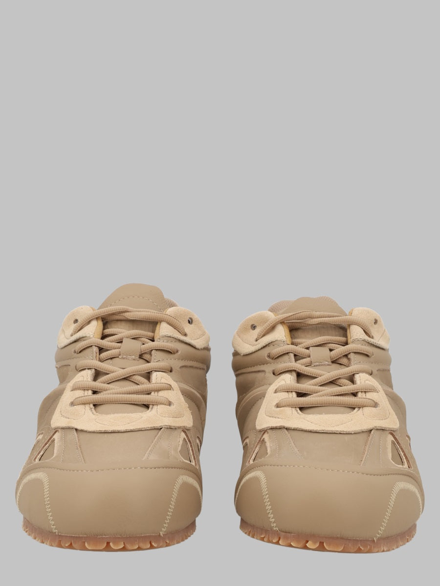 Sneakers Slow Runner Beige Leather Trainers