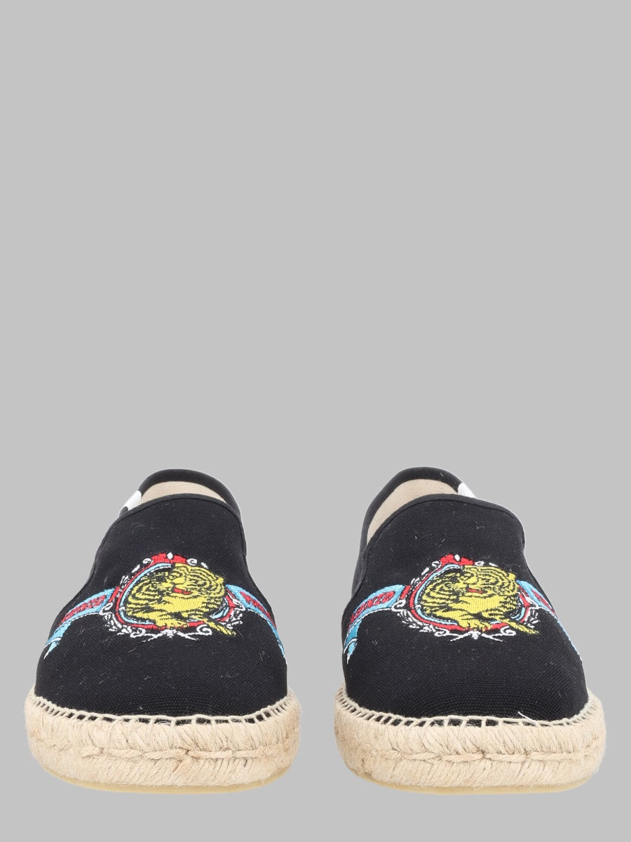 Canvas Espadrilles Black Cotton Shoe