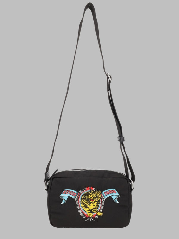 Shoulder Bag Jumping Tiger Black Polyester